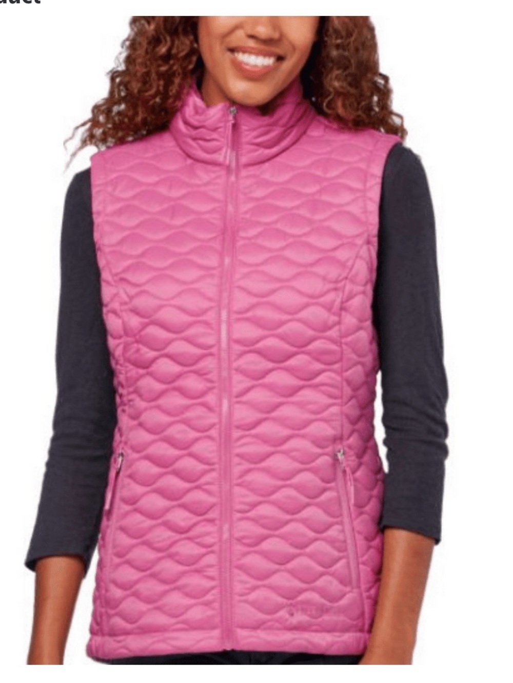 Free Country Quilted Pink Sleeveless Packable Vest - Women's